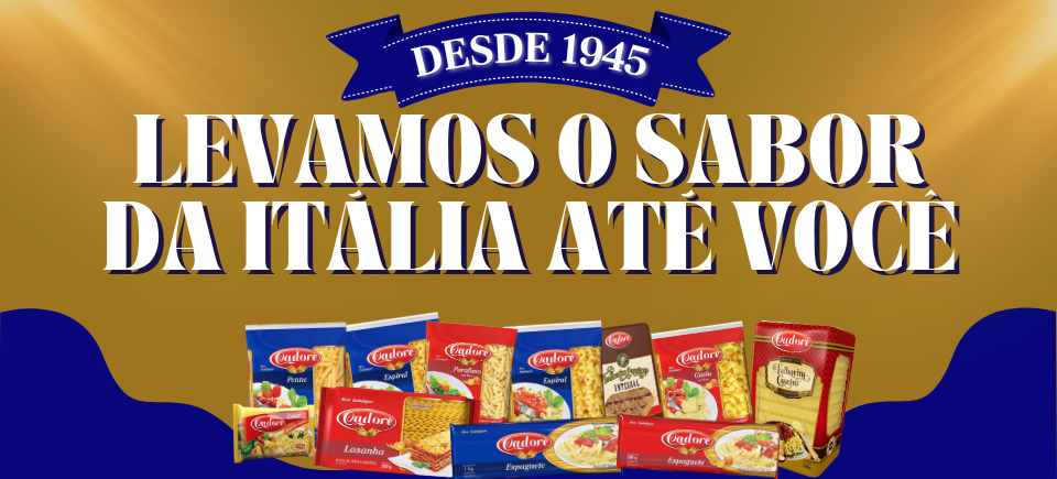 Imagem de um delicioso prato de macarrão Cadore